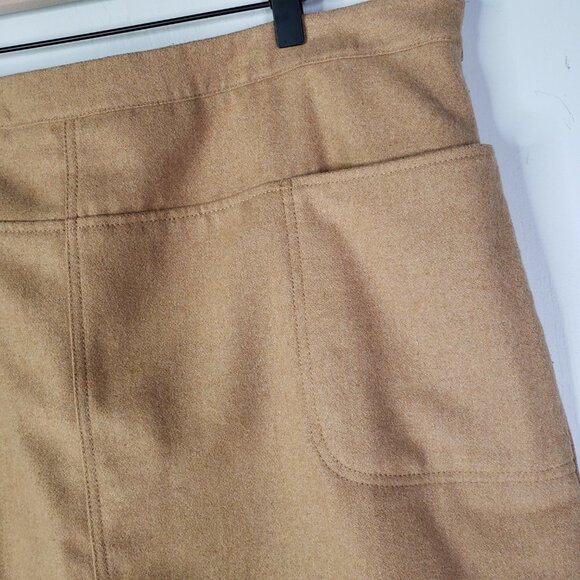 Vineyard Vines Wool‎ Pencil Mini Skirt 16 Tan Khaki - Picture 2 of 7